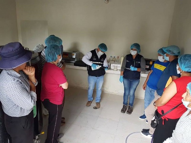 La práctica de productos derivados de los lácteos fue en el centro de acopio de leche de El Padmi.