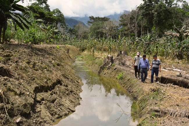 Fueron construidos cerca de 19 kilómetros de canales de drenaje en Nongui, Nongui Alto y Achunts