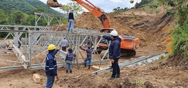 La estructura es de un carril, tiene 34 metros luz y desde el Gobierno Provincial se aporta con alrededor de USD 22.500.