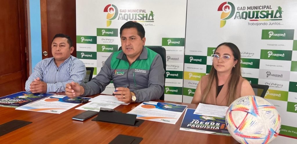Paul Rodríguez, alcalde del cantón Paquisha socializó pormenores de los juegos intermunicipales